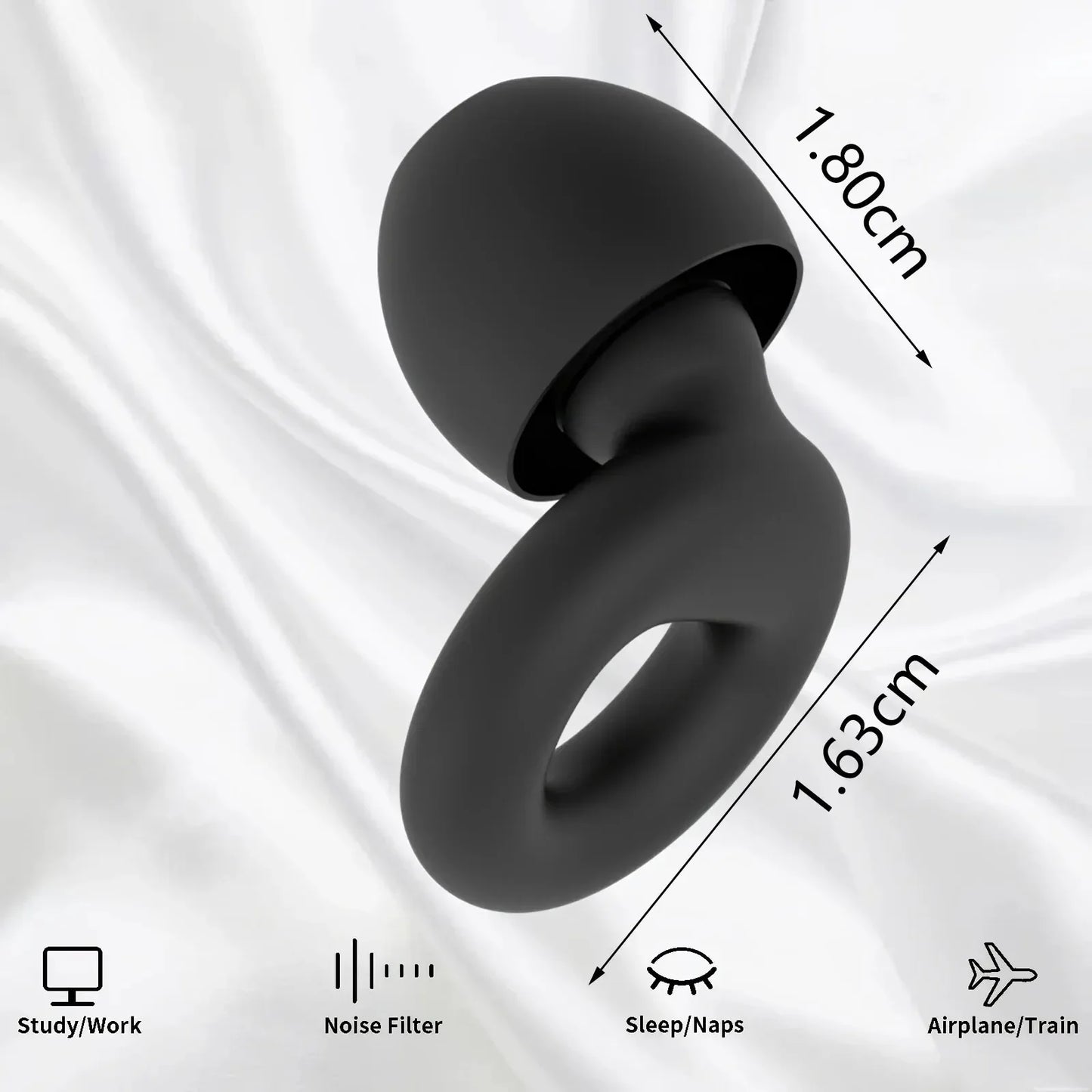 HUAK Concert Ear Plugs, High Fidelity Noise Cancelling Silicone Ear Plugs, Reusable Ear Plugs for Musicians, , Focus and Sleep