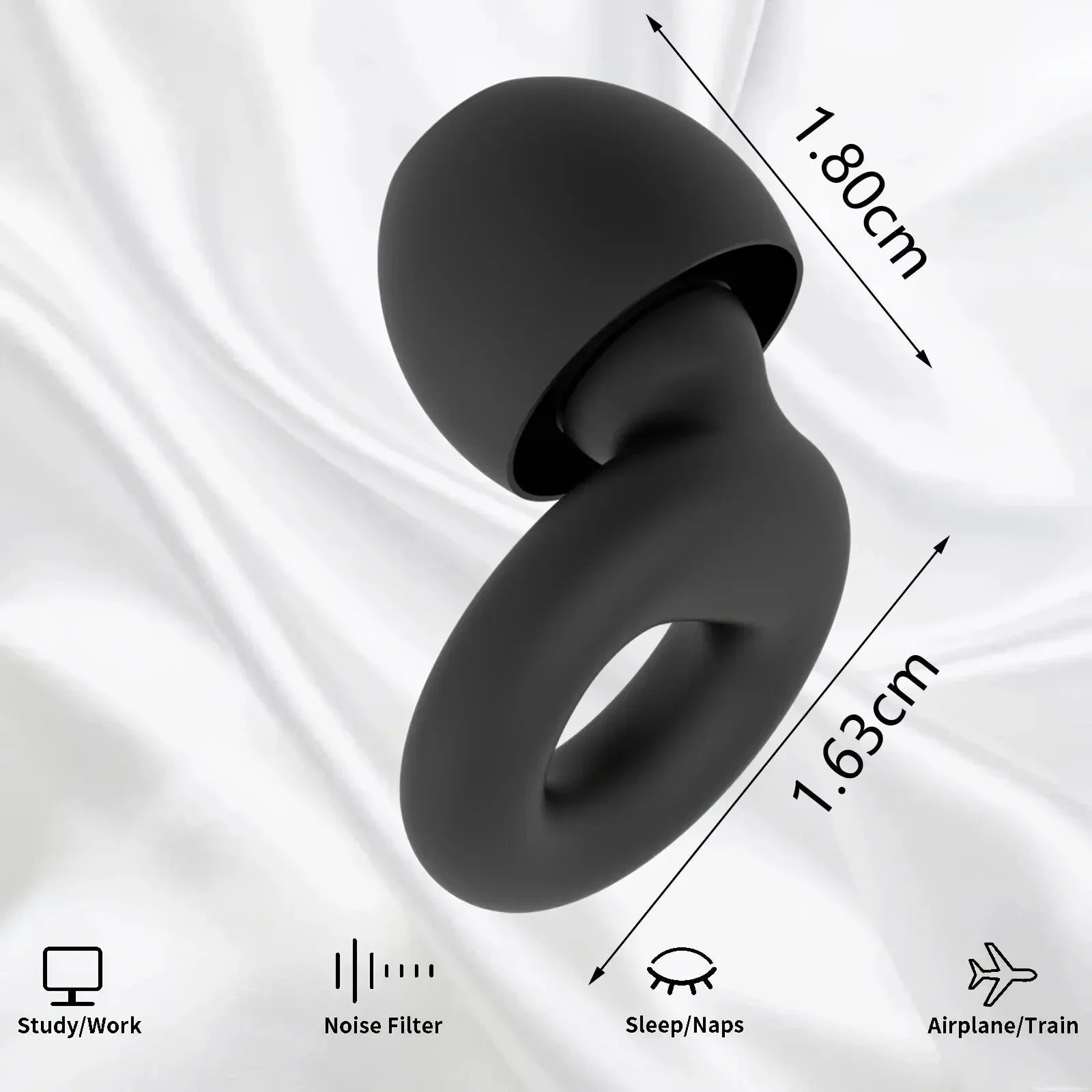 HUAK Concert Ear Plugs, High Fidelity Noise Cancelling Silicone Ear Plugs, Reusable Ear Plugs for Musicians, , Focus and Sleep